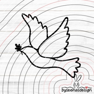 Taube Kontur Plotterdatei SVG DXF